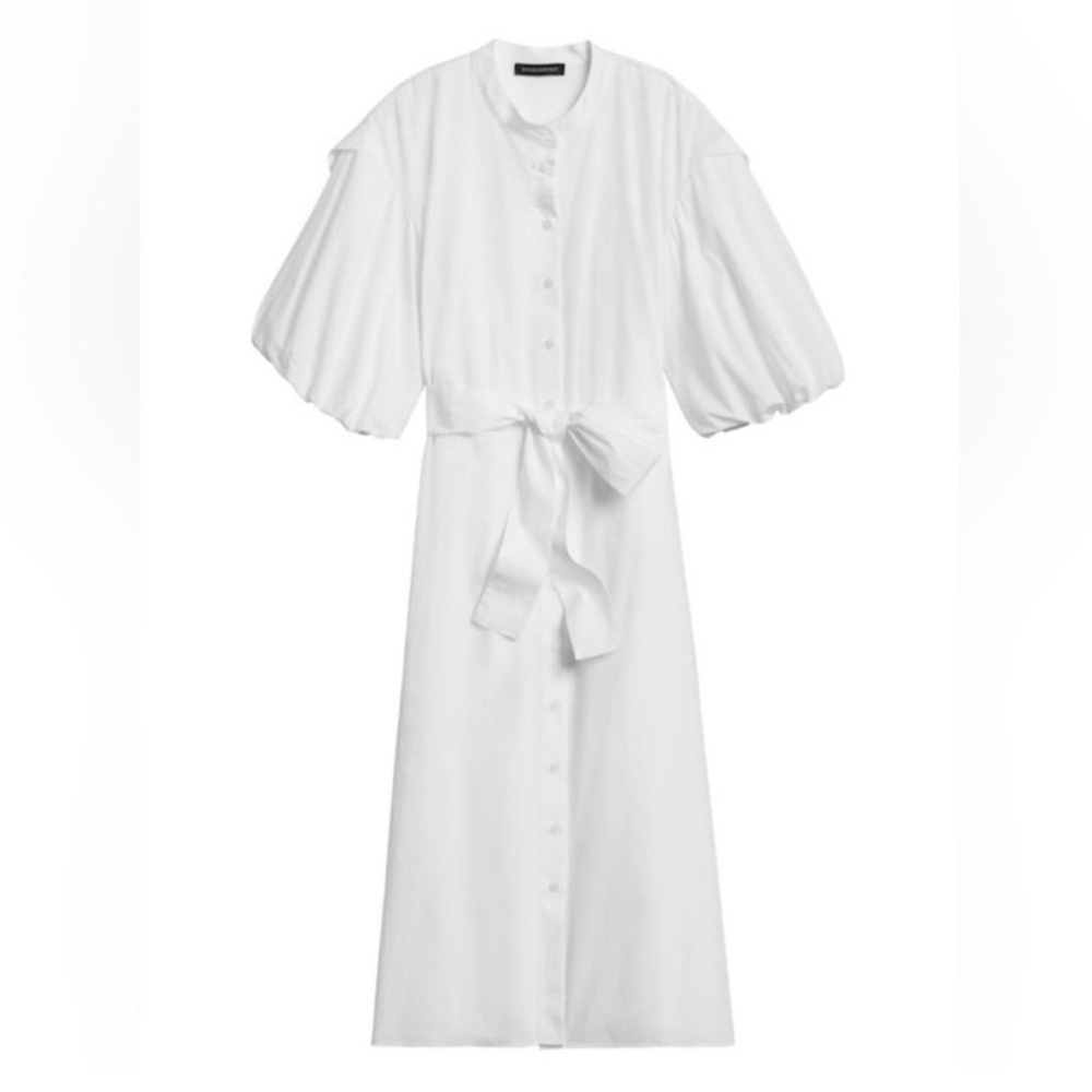 Banana Republic White Long Sleeve Dress